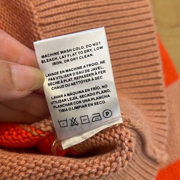 Velvet‎ by Graham & Spencer Women's Lucie Sweater Striped Size XS pink/flame - Picture 7 of 10